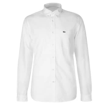 Lacoste Button Down Oxford Shirt - White