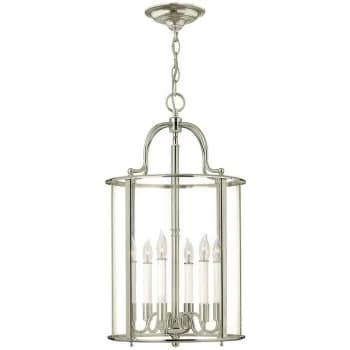 Gentry - 6 Candle Large Pendant Light - Polished Nickel - Elstead