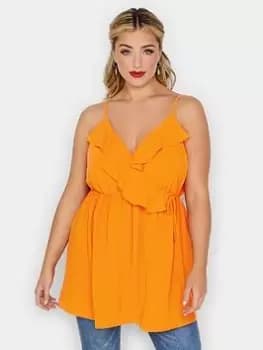 Yours Wrap Cami Orange, Size 20, Women