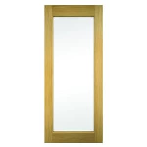 Wickes Oxford External Oak Veneer Door Glazed 1981 x 838mm