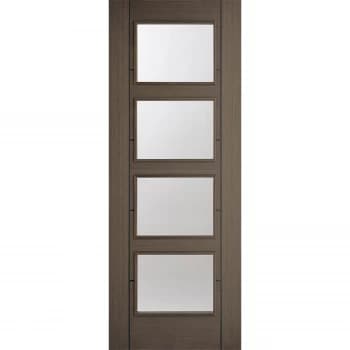 Vancouver Internal Glazed Prefinished Chocolate Grey 4 Lite Door - 686 x 1981mm