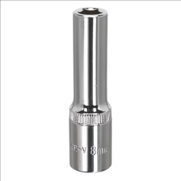 Genuine SEALEY SP3808D WallDrive® Socket 8mm Deep 3/8Sq Drive Fully Polished