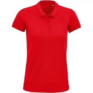 SOLS Womens/Ladies Planet Organic Polo Shirt (L) (Red)