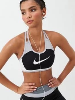 Nike Medium Support Swoosh Padded Bra - Black
