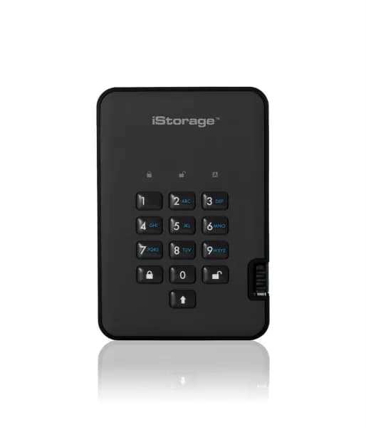 iStorage diskAshur2 256-bit 8TB USB 3.1 Secure Encrypted SSD - Black