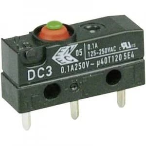 Cherry Switches Microswitch DC3C H1AA 250 V AC 0.1 A 1 x OnOn IP67 momentary