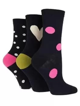 Caroline Gardner 3Pk Spot/Heart Socks