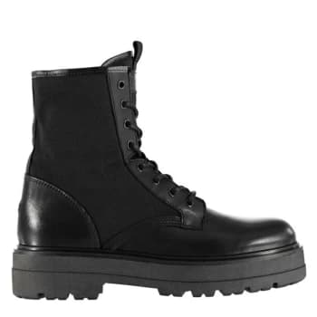 Tommy Jeans Flatform Lace-up Boots - BLACK BDS