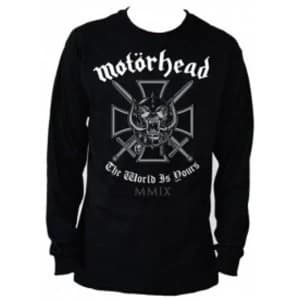 Motorhead Iron Cross Black Mens Long Sleeved T Shirt: XXL