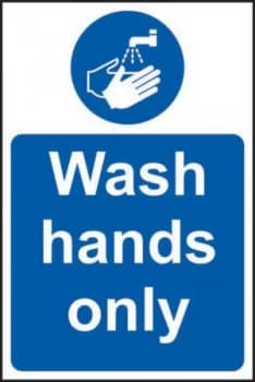 Wash Hands Only Sign SA Vinyl