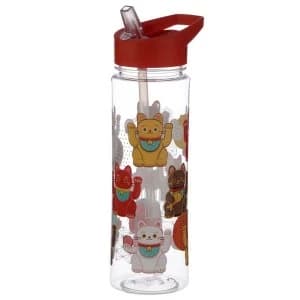 Reusable 550ml Plastic Water Bottle - Maneki Neko Lucky Cat