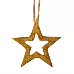 Golden Star Hanging Decoration Small