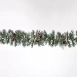 Snowtime - Christmas Garland Decoration 270CM x 25CM Xmas Fireplace Mantel Tree Pine Green