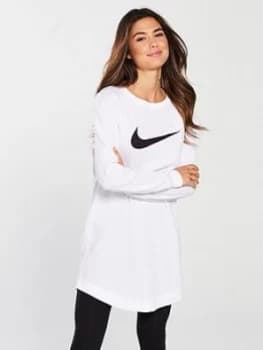 Nike Sportswear Long Sleeve Tunic Top White Size L Women