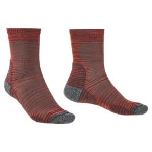 Bridgedale HIKE Ultra Light Merino Performance Pattern Mens - Large Multi Orange