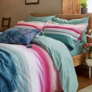Joules Cotswold Stripe Kingsize Duvet Cover Set, Multi