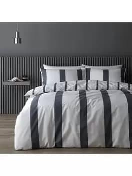 Content By Terence Conran Sebastian Duvet Cover Set - White And Grey