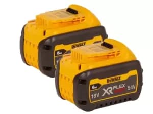 DEWALT DCB546x2 18V/54V 6Ah Li-Ion XR Flexvolt Convertible Battery 2pk