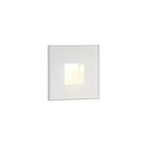 Luminosa Lighting - Recessed Square Wall Lamp, 1 x 1.8W LED, 3000K, 70lm, IP65, White