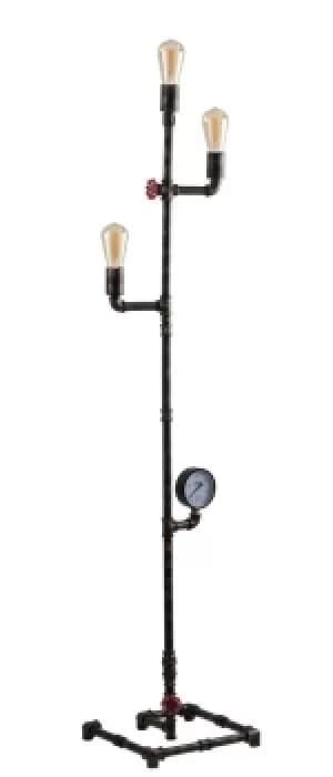 Amarcord Pipe Effect Mutli Arm Floor Lamp, Rust, E27