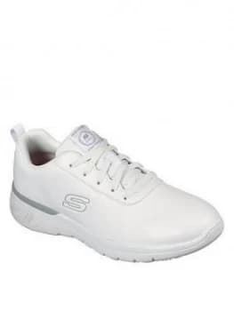 Skechers Athletic Lace Up Slip Resistant Outsole Trainer White, Size 6, Women