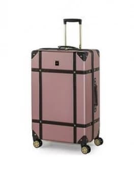 Rock Luggage Vintage PY99303 8 Wheel Large Pink Suitcase