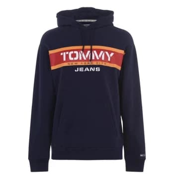 Tommy Jeans Panel Logo Hoodie - Black Iris