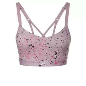 Reebok Lux Multi-Colored Speckle Strappy Bra Womens - Infused Lilac