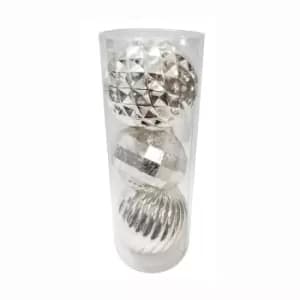 The Spirit Of Christmas Pk3 150mm Baubles24 - Cream