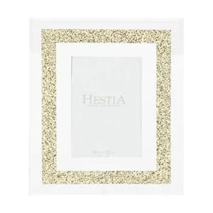 4" x 6" - HESTIA? Glass Mirrored Gold Crystal Frame