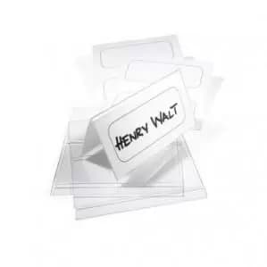 Durable TABLE PLACE NAME HOLDER pre-scored PET 52104x100mm Transparent