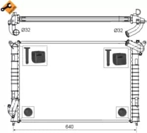 NRF 53808 Engine Cooling Radiator Aluminium Brazed cooling fins