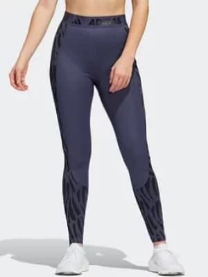 adidas Techfit Fierce Long Tights, Blue Size XL Women