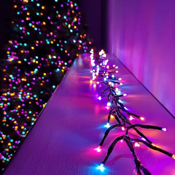 62.5m 5000 Rainbow LEDs Indoor Outdoor Cluster Christmas Lights with Timer