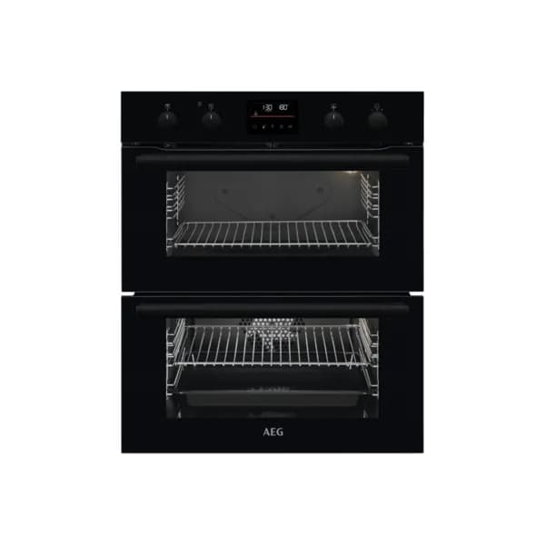 AEG Series 6000 Built Under Electric Double Oven - Black 944171781 Black