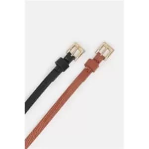 I Saw It First Multi Two Pack Skinny Belts - Multi