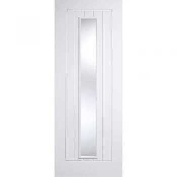 LPD Mexicano White Primed 1 Light Clear Glazed Internal Door - 1981mm x 686mm (78 inch x 27 inch)
