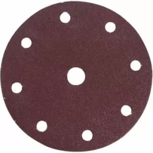 150mm Hook & Loop Hole Punched Sanding Discs 10 Pack 80G - Makita