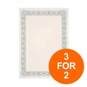 Certificate Papers with Foil Seals 90gsm A4 Green Reflex 30 Sheets 3