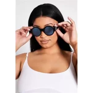 I Saw It First Black Circle Lens Sunglasses - Black