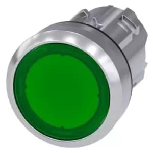 Siemens Flat Green - Momentary, SIRIUS ACT Series, 22mm Cutout, Round