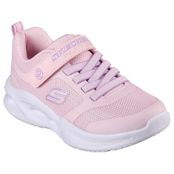 Skechers Girls Sola Glow Lightweight Trainers UK Size 13 (EU 32) Light Pink SKE2213-LTPK-13