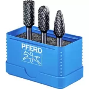 Pferd Tungsten Carbide High-performance Burr Set Allround HC-FEP 3 Piece Shank D