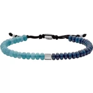 Mens Fossil Joyful Expression Quartz Beaded Bracelet