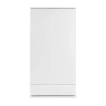 2 Door 1 Drawer Combi Wardrobe White Gloss - Lorena