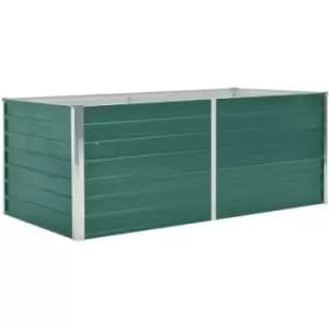 Raised Garden Bed 160x80x45cm Galvanised Steel Green Vidaxl Green