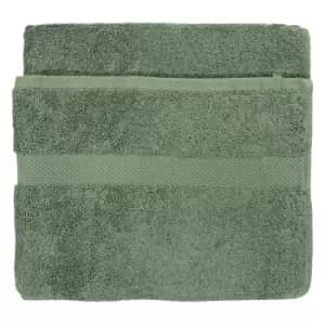 Loft Combed Cotton Bath Sheet Eucalyptus