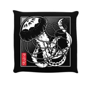 Unorthodox Collective Oriental Jelly Fish Filled Cushion (One Size) (Black)