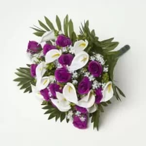 Homescapes - Purple Rose & Calla Lily Bouquet - Purple