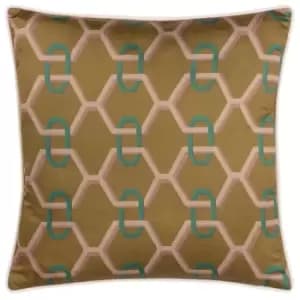 Carnaby Chain Cushion Bronze, Bronze / 45 x 45cm / Polyester Filled